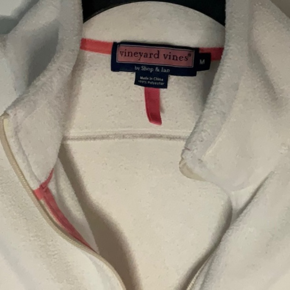 Vineyard Vines Ivory Fleece Vest - Picture 2 of 9